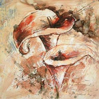 Textured Flowers oil painting